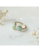 Glee Stone Sister Ring-gold-amazonite
