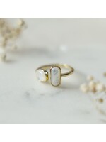 Glee Stone Sister Ring-gold-mother of pearl