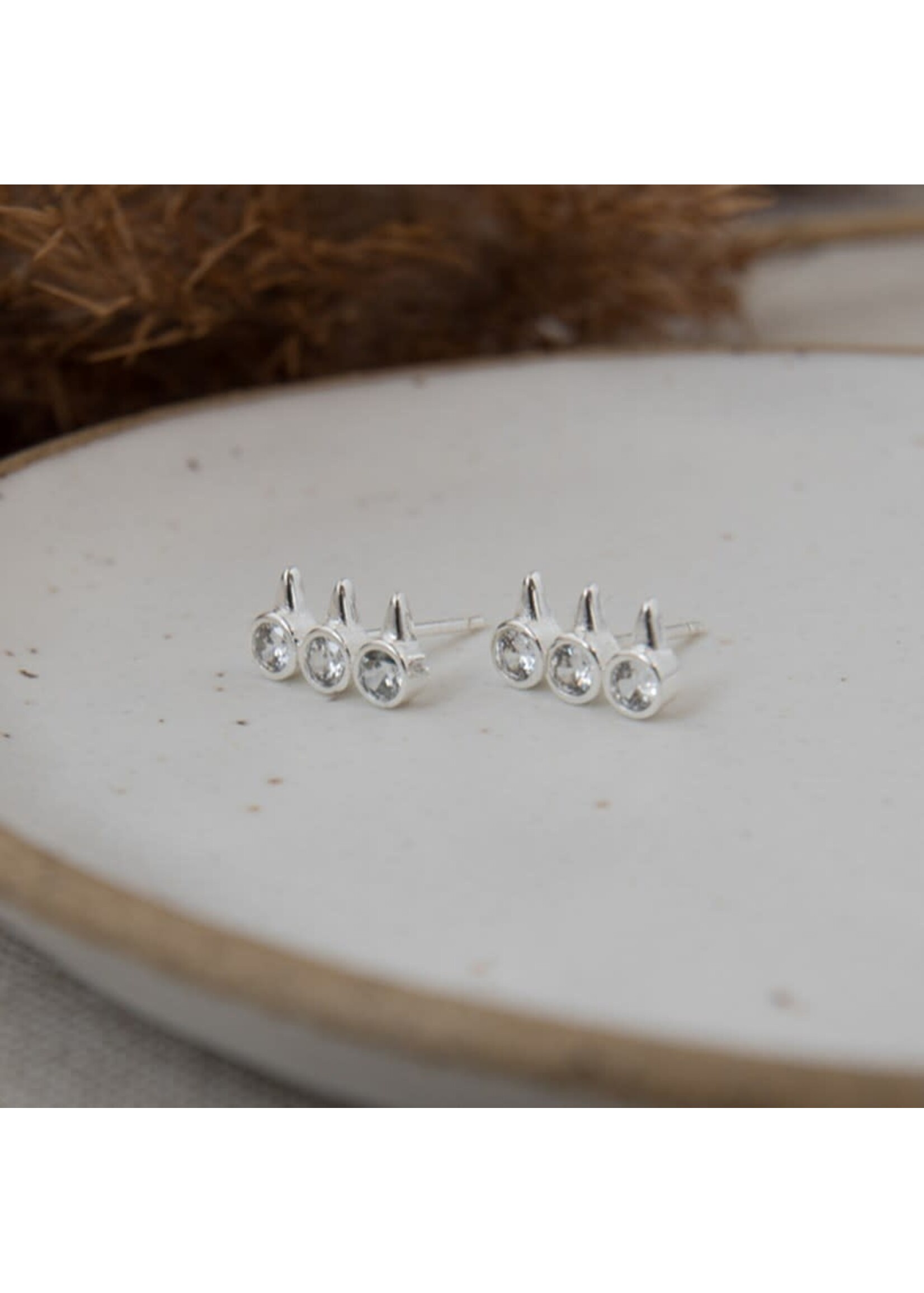 Glee Temptress Studs-silver-clear