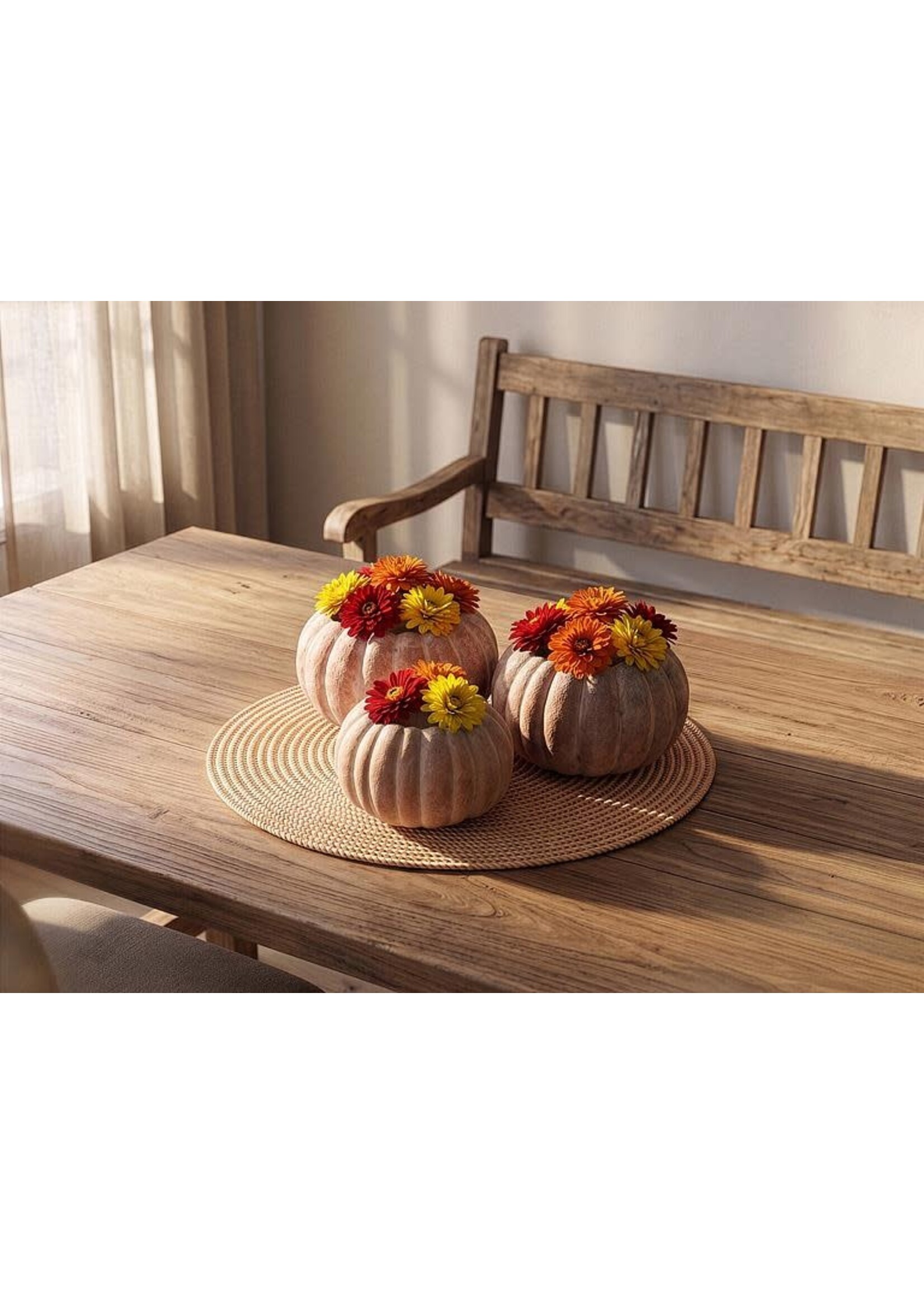 Large Low Pumpkin Planter