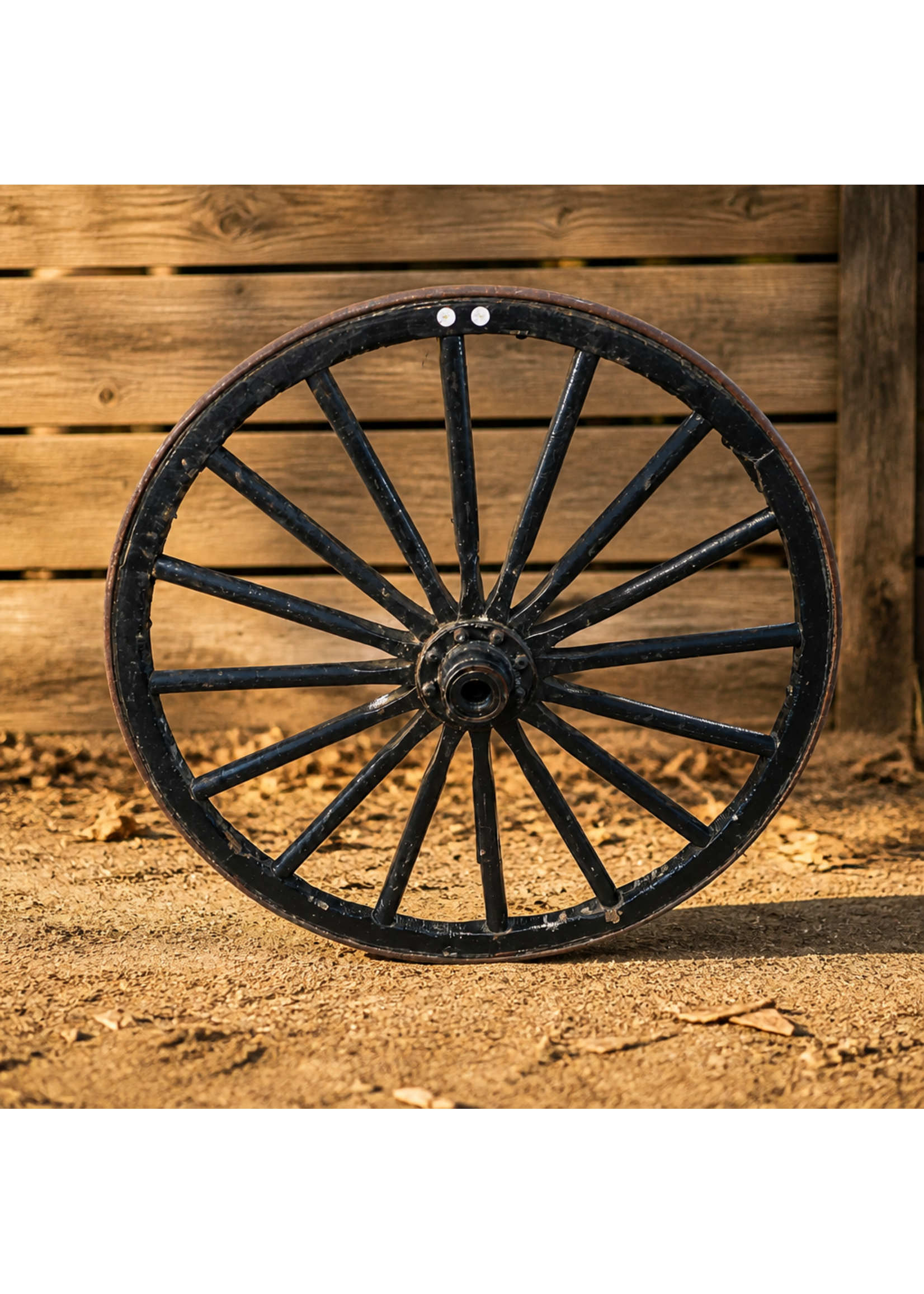 WOODEN WAGON WHEEL