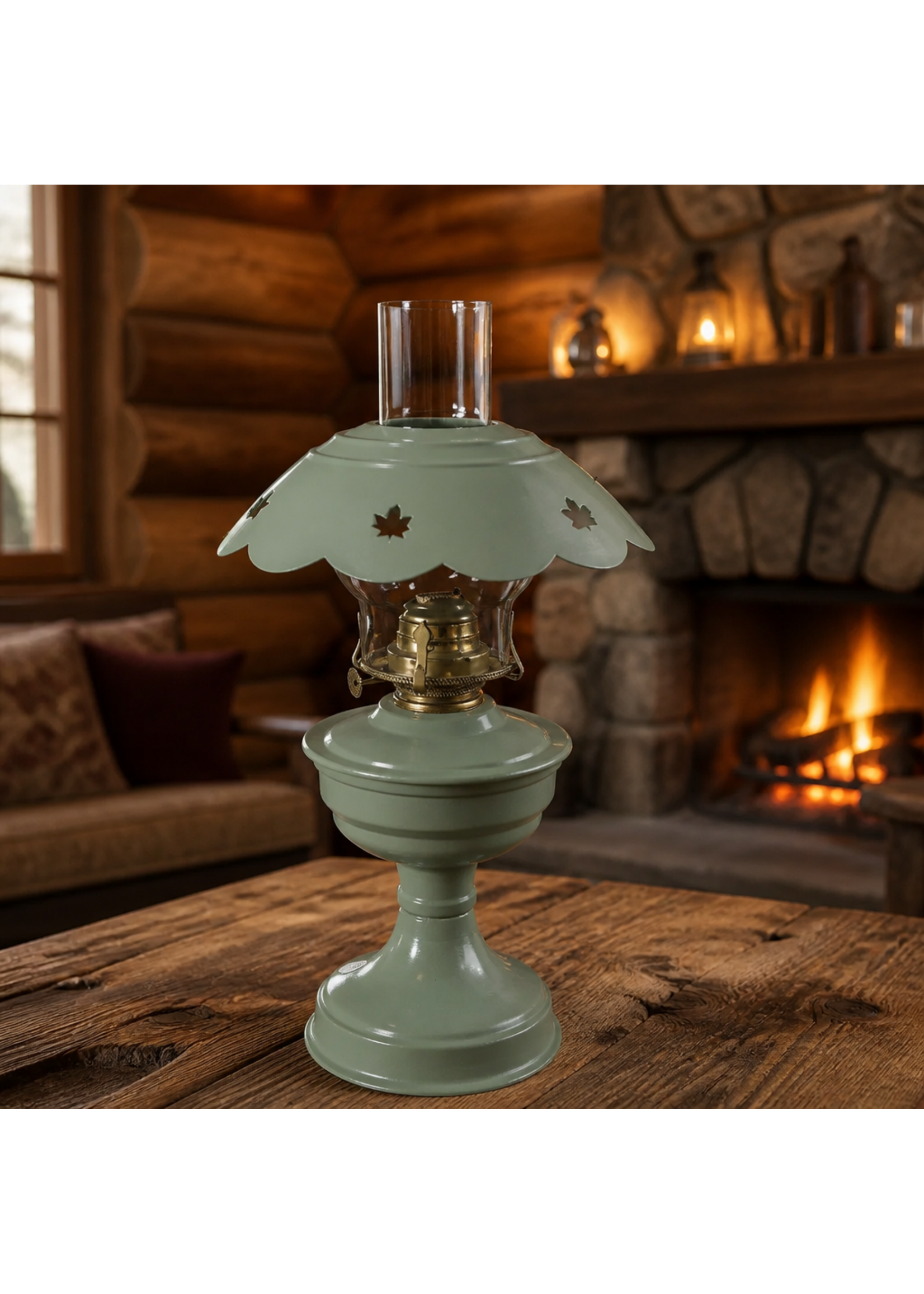 METAL BASED OIL LAMP 16.5"H