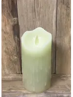 3"X7" IVORY DRIPPING FINISH MOVING FLAME LED PILLAR