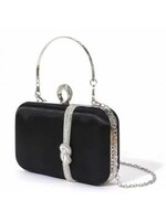Black Bag with Clear Crystals