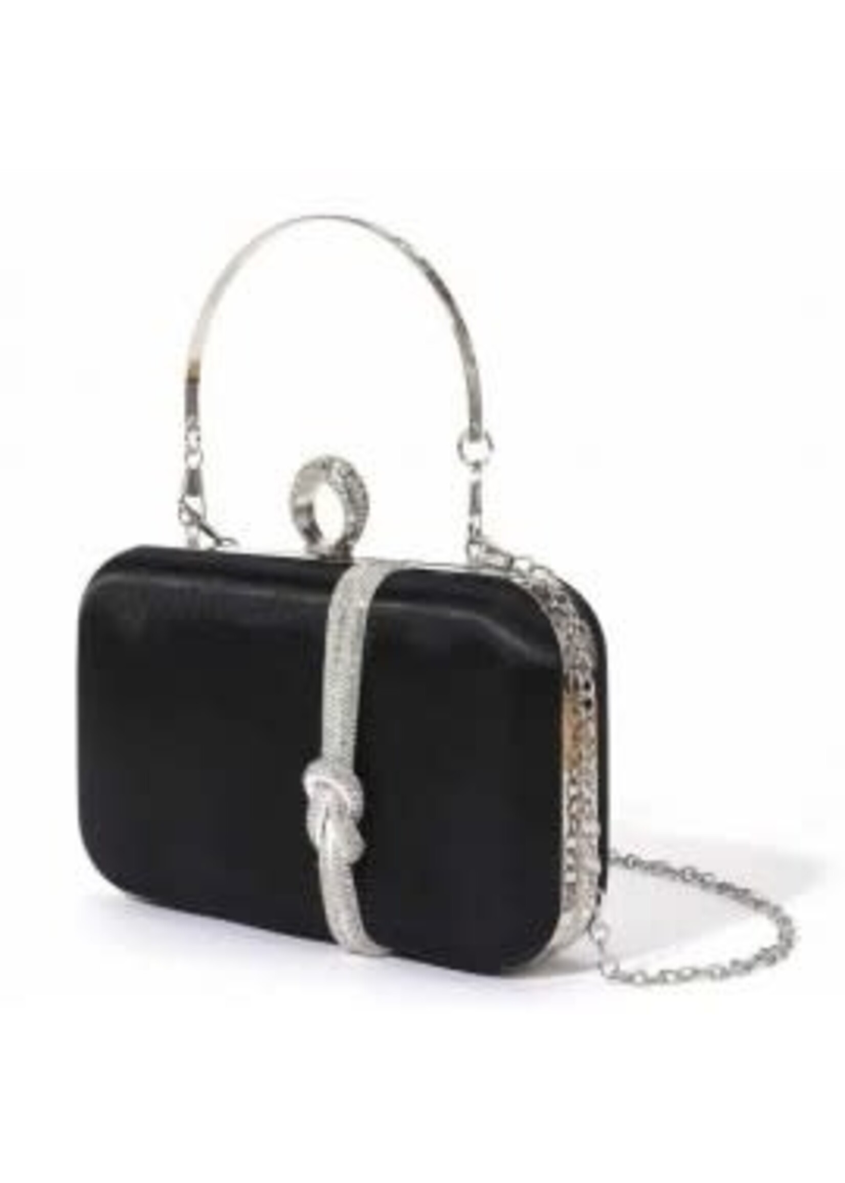 Black Bag with Clear Crystals