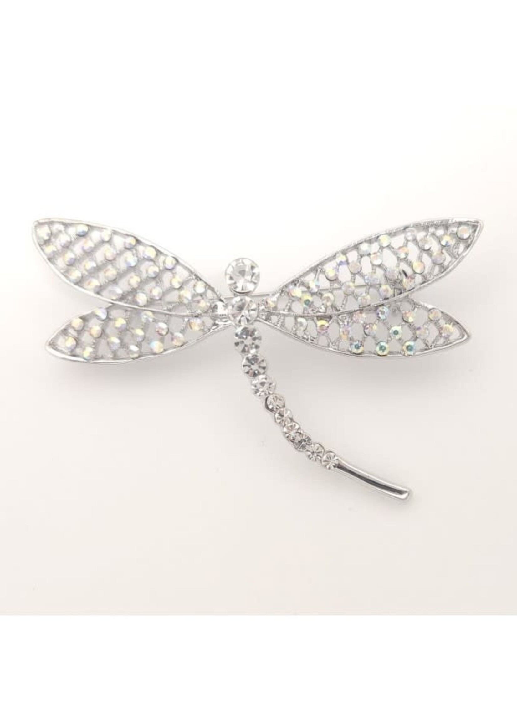 Brooch with AB and Clear Crystals