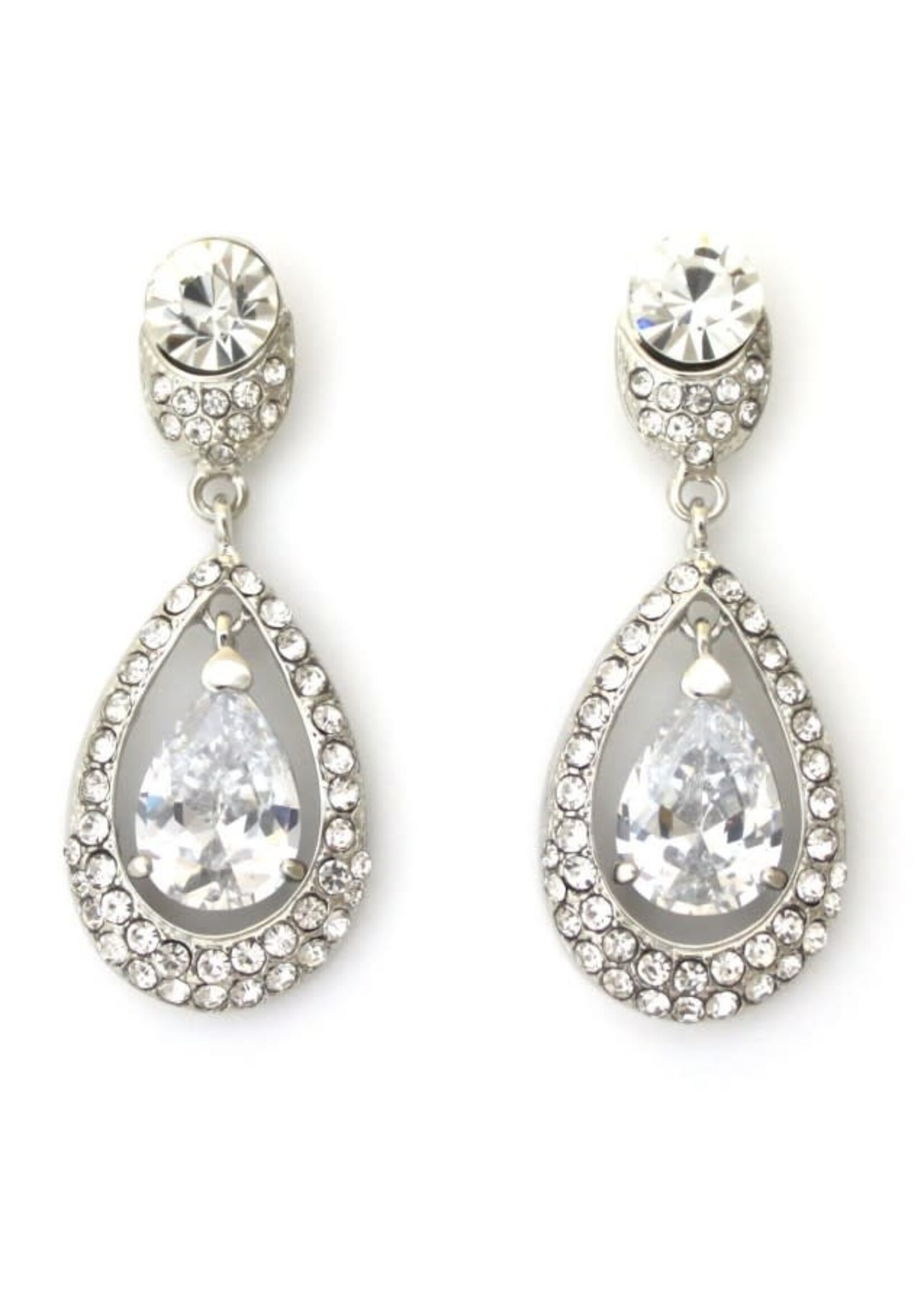 Earring with Clear Crystals
