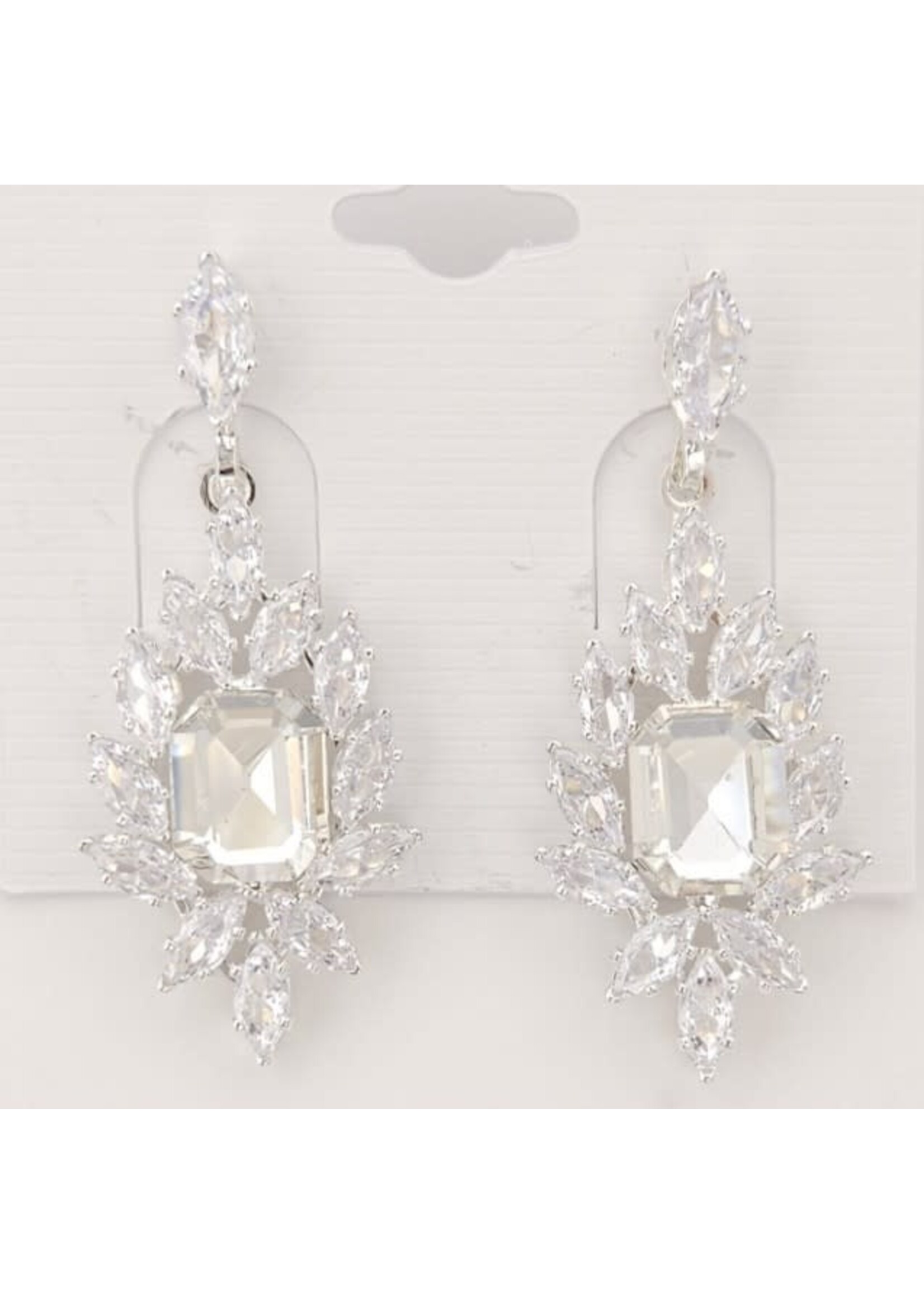 Earring with Clear Crystals