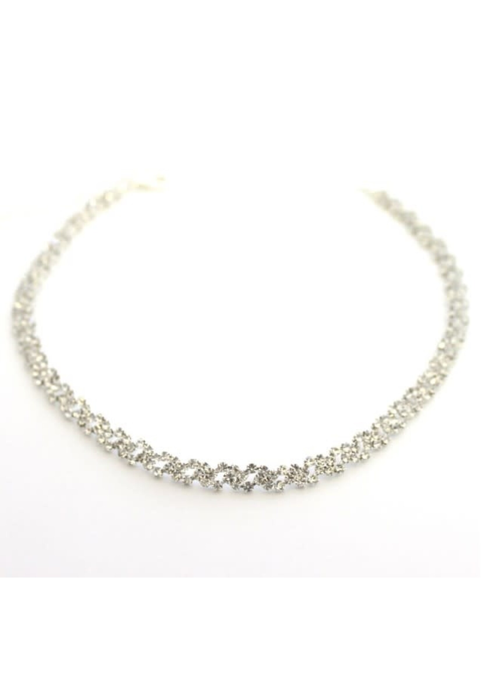 Choker with Clear Crystals