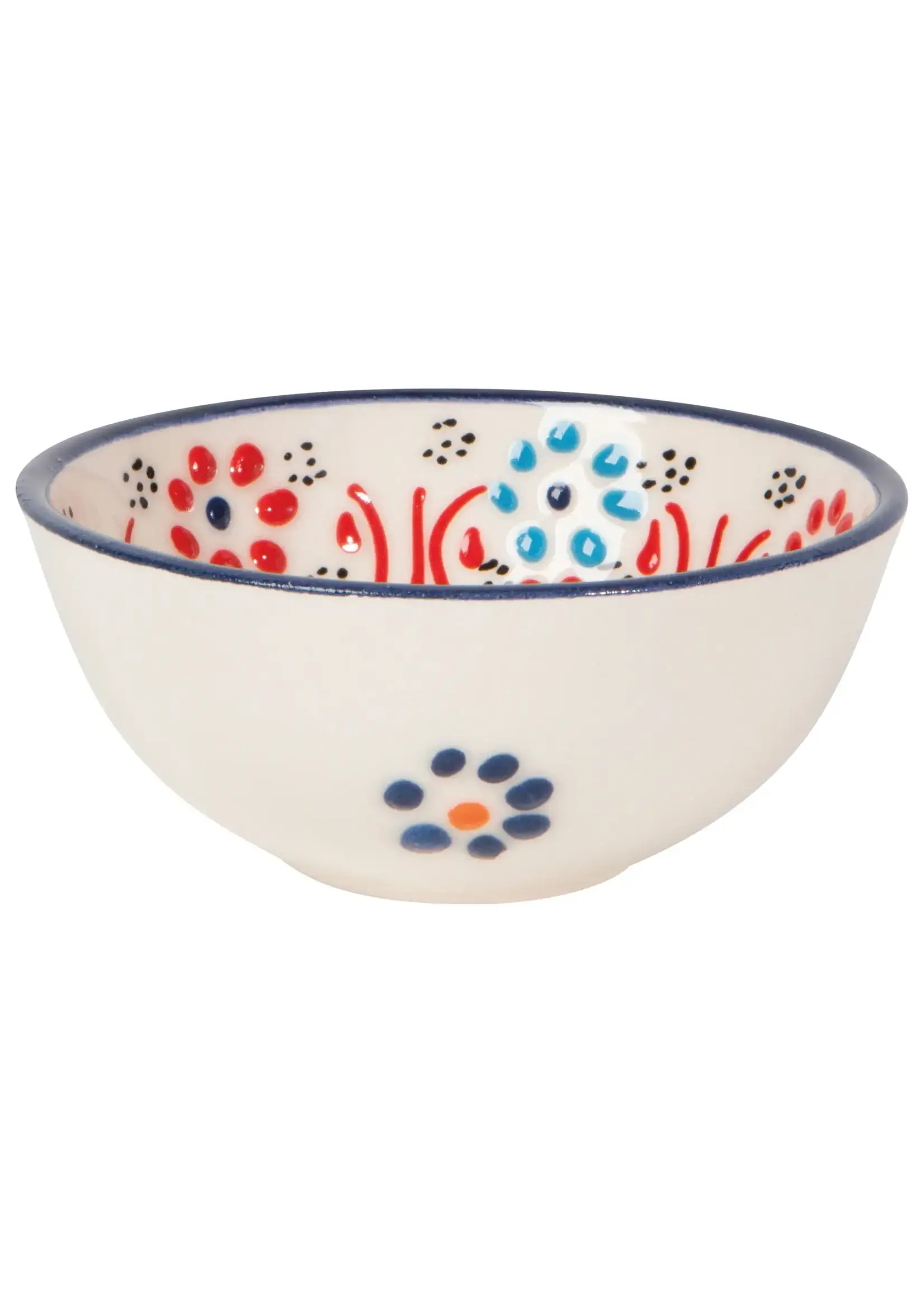 Danica Heirloom Hand-painted Turkish Bowl 3.5 inch - Evani White