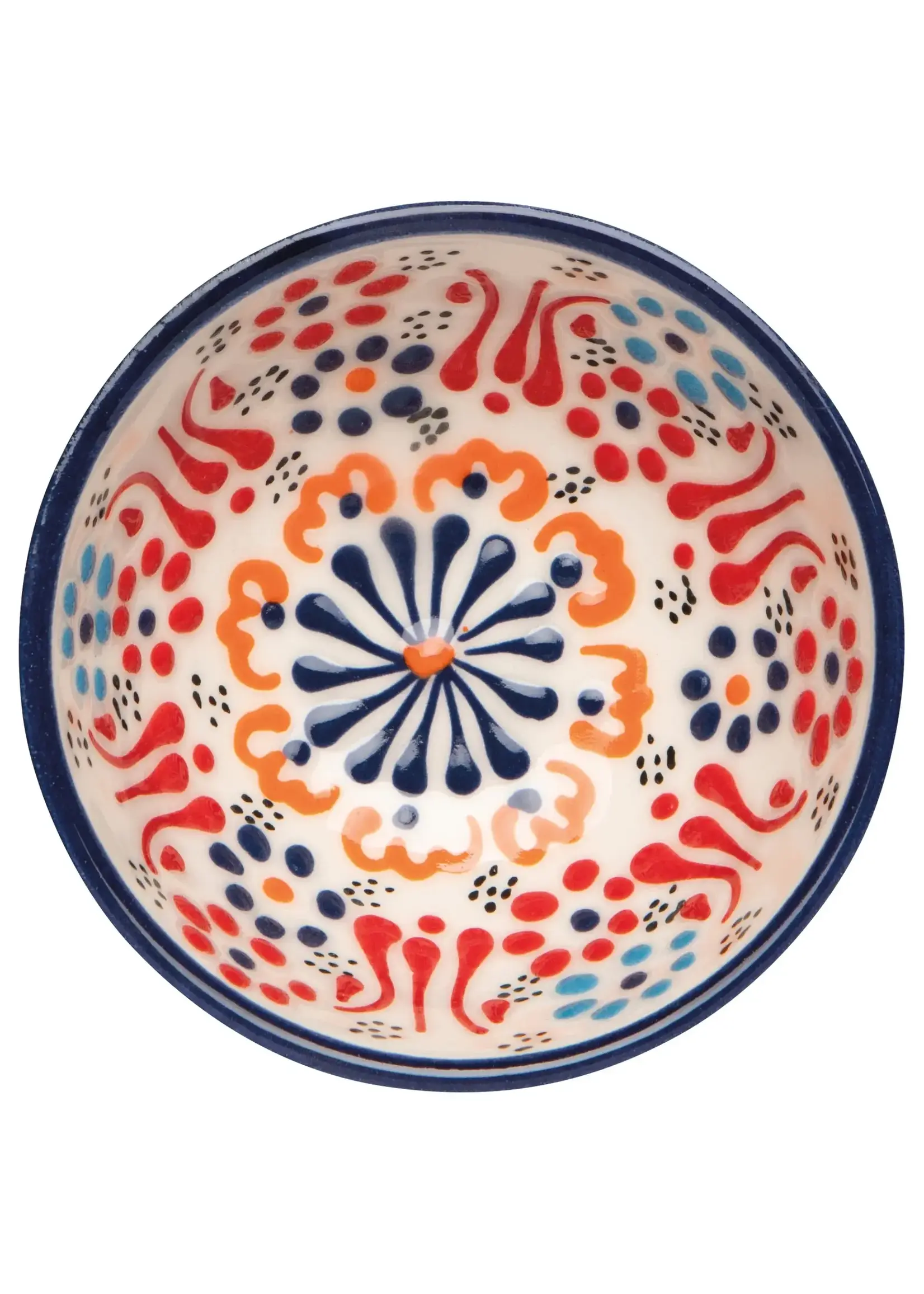 Danica Heirloom Hand-painted Turkish Bowl 3.5 inch - Evani White