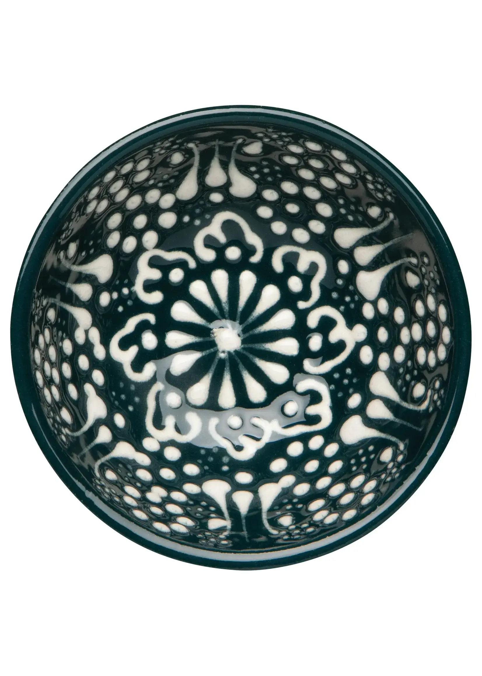 Danica Heirloom Hand-painted Turkish Bowl 3.5 inch - Evani Forest