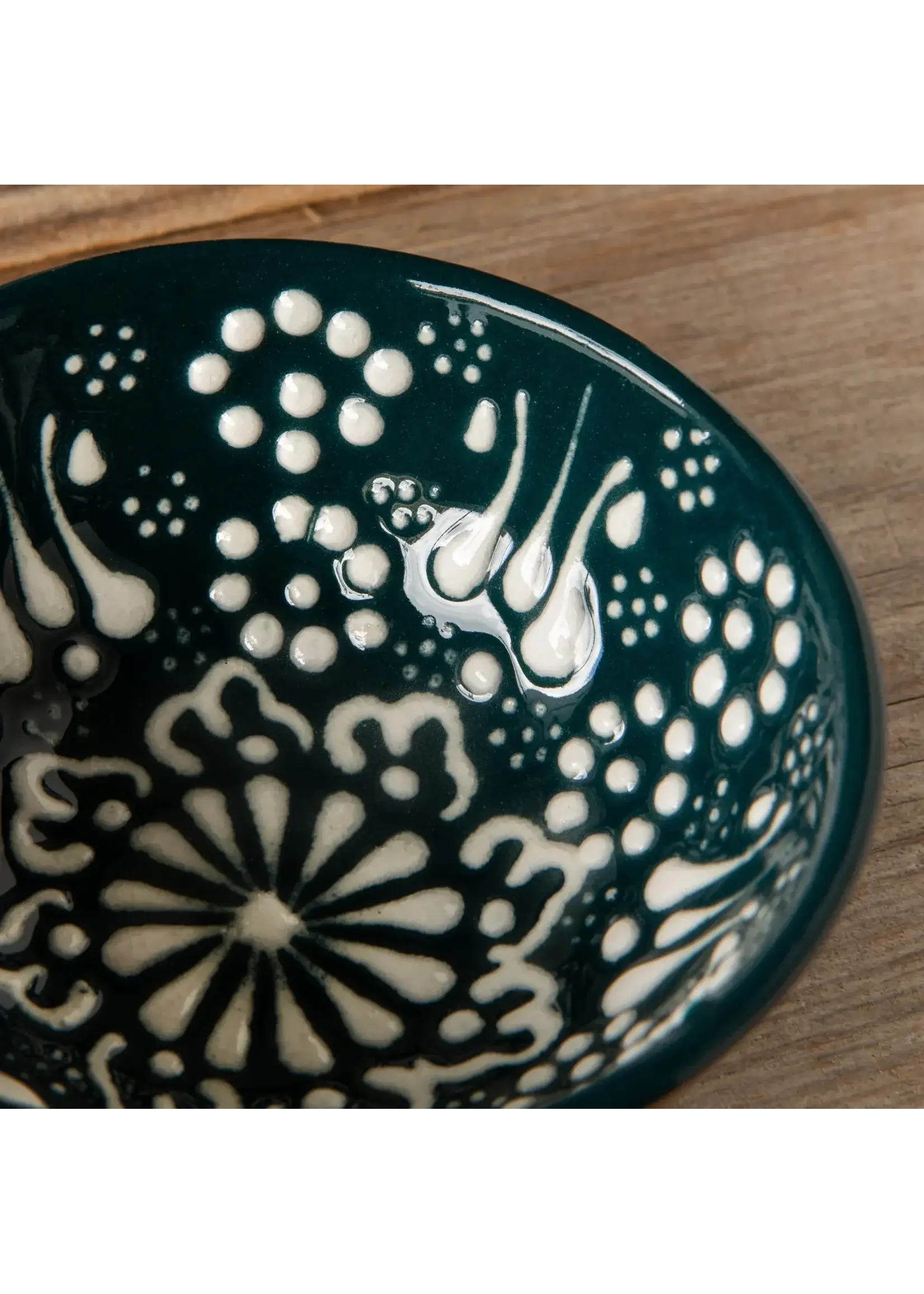 Danica Heirloom Hand-painted Turkish Bowl 3.5 inch - Evani Forest