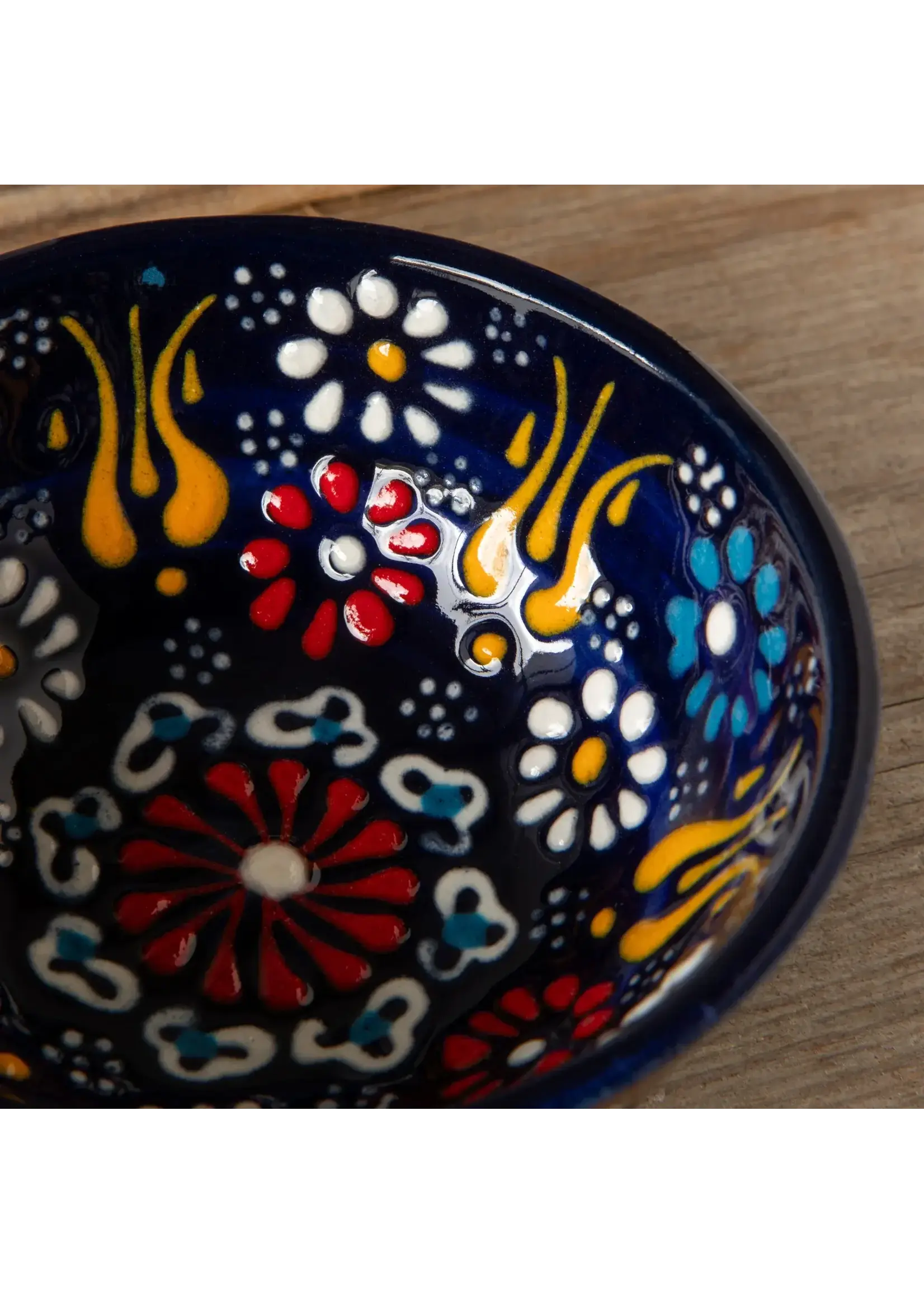Danica Heirloom Hand-painted Turkish Bowl 3.5 inch - Evani Azure