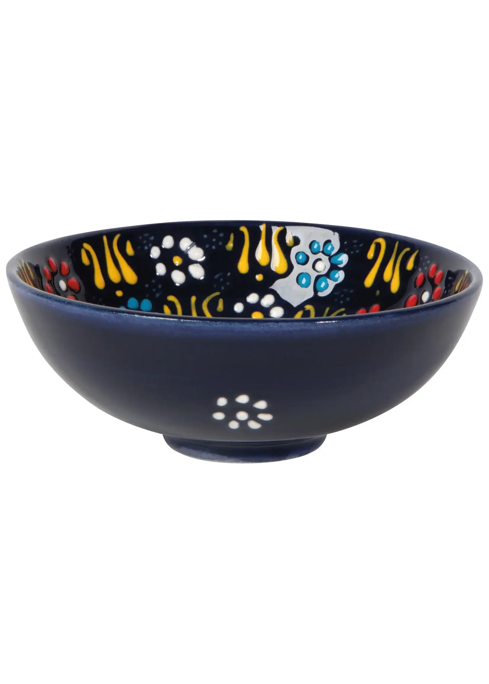Danica Heirloom Hand-painted Turkish Bowl 5 inch - Evani Azure