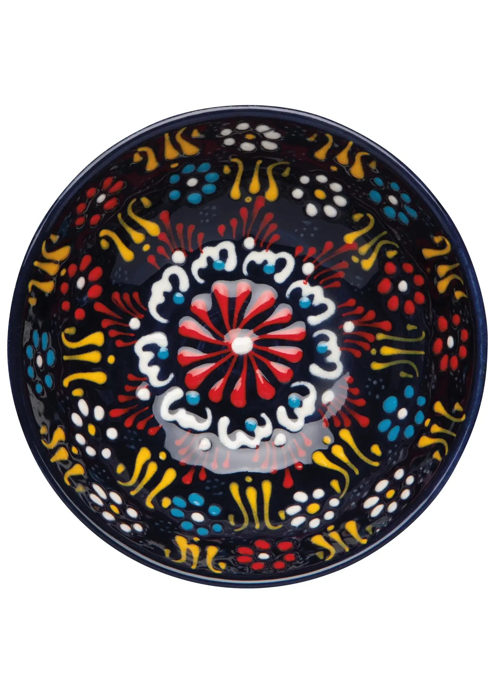 Danica Heirloom Hand-painted Turkish Bowl 5 inch - Evani Azure