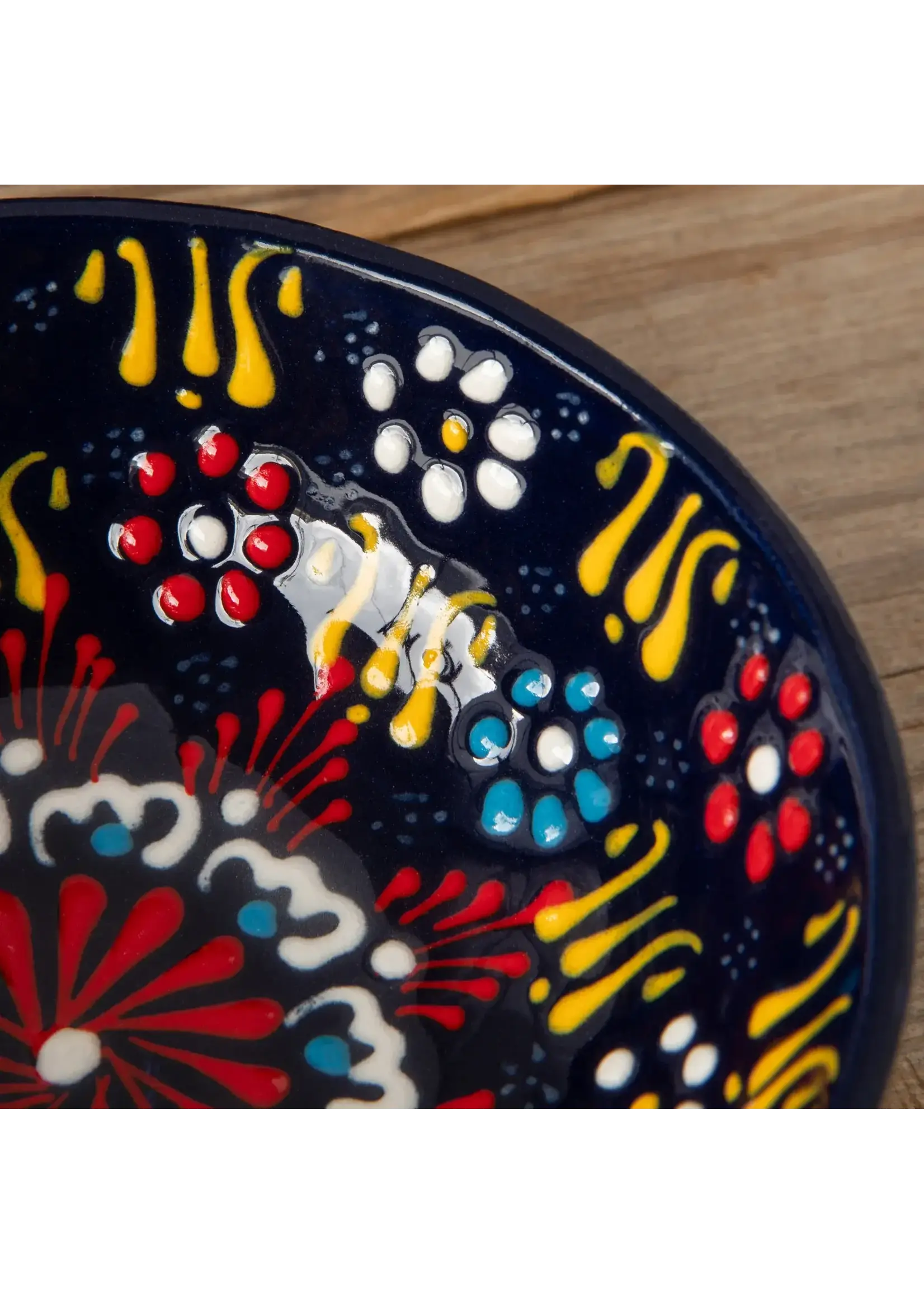 Danica Heirloom Hand-painted Turkish Bowl 5 inch - Evani Azure