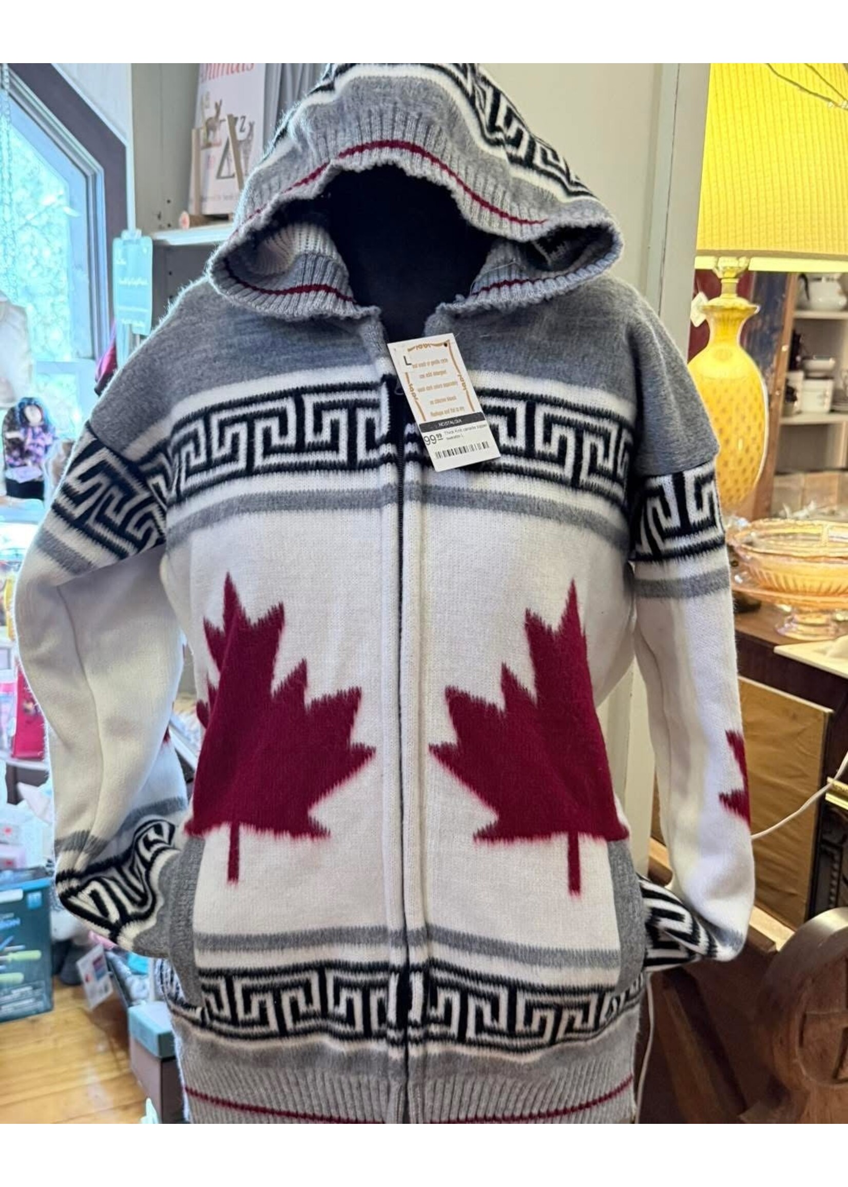 Thick Knit canada zipper sweater