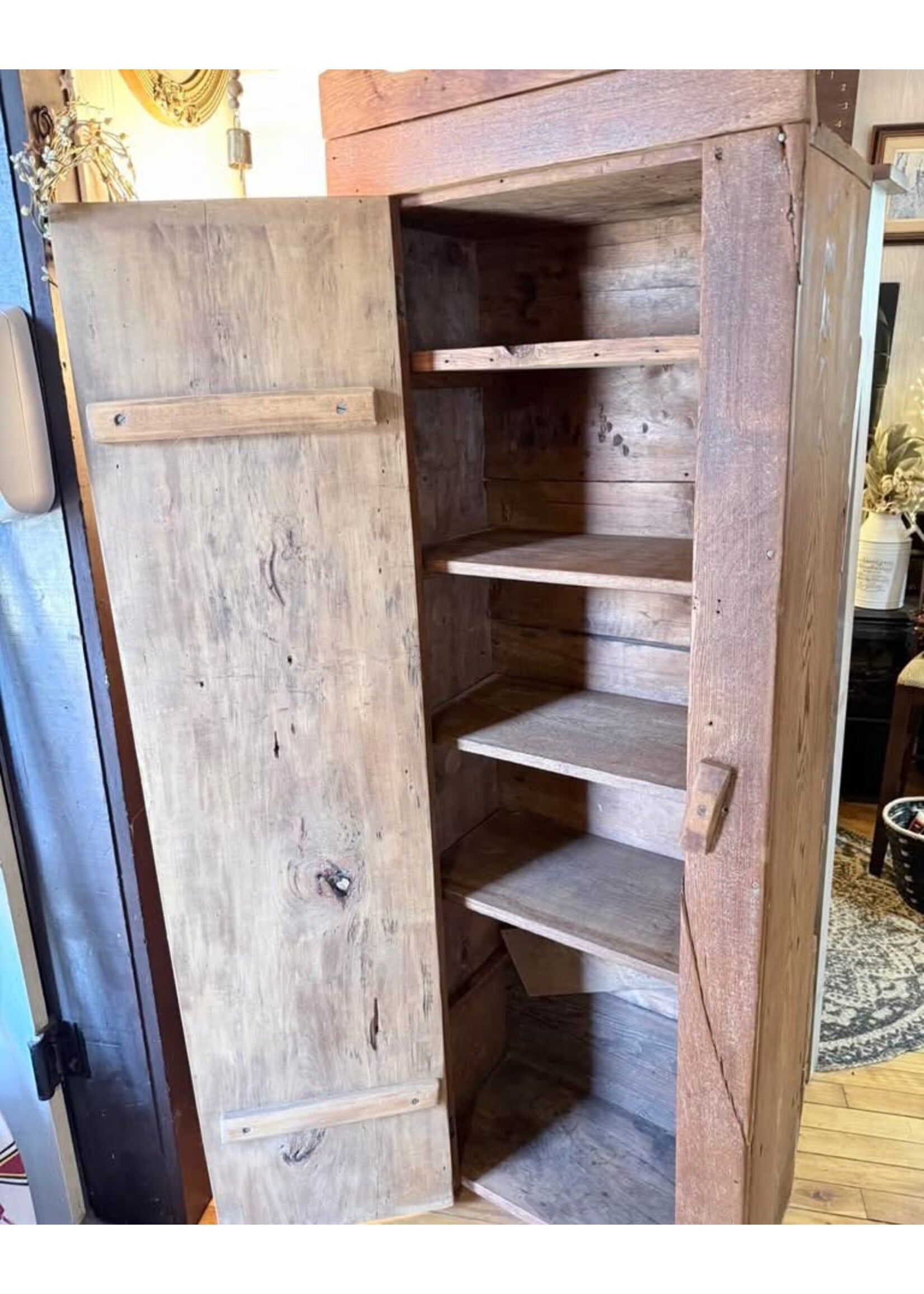 Store Fixture - Antique Pine Jam Cupboard
