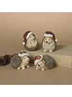 3.25"H RESIN HOLIDAY HEDGEHOG - 4 ASSORTED