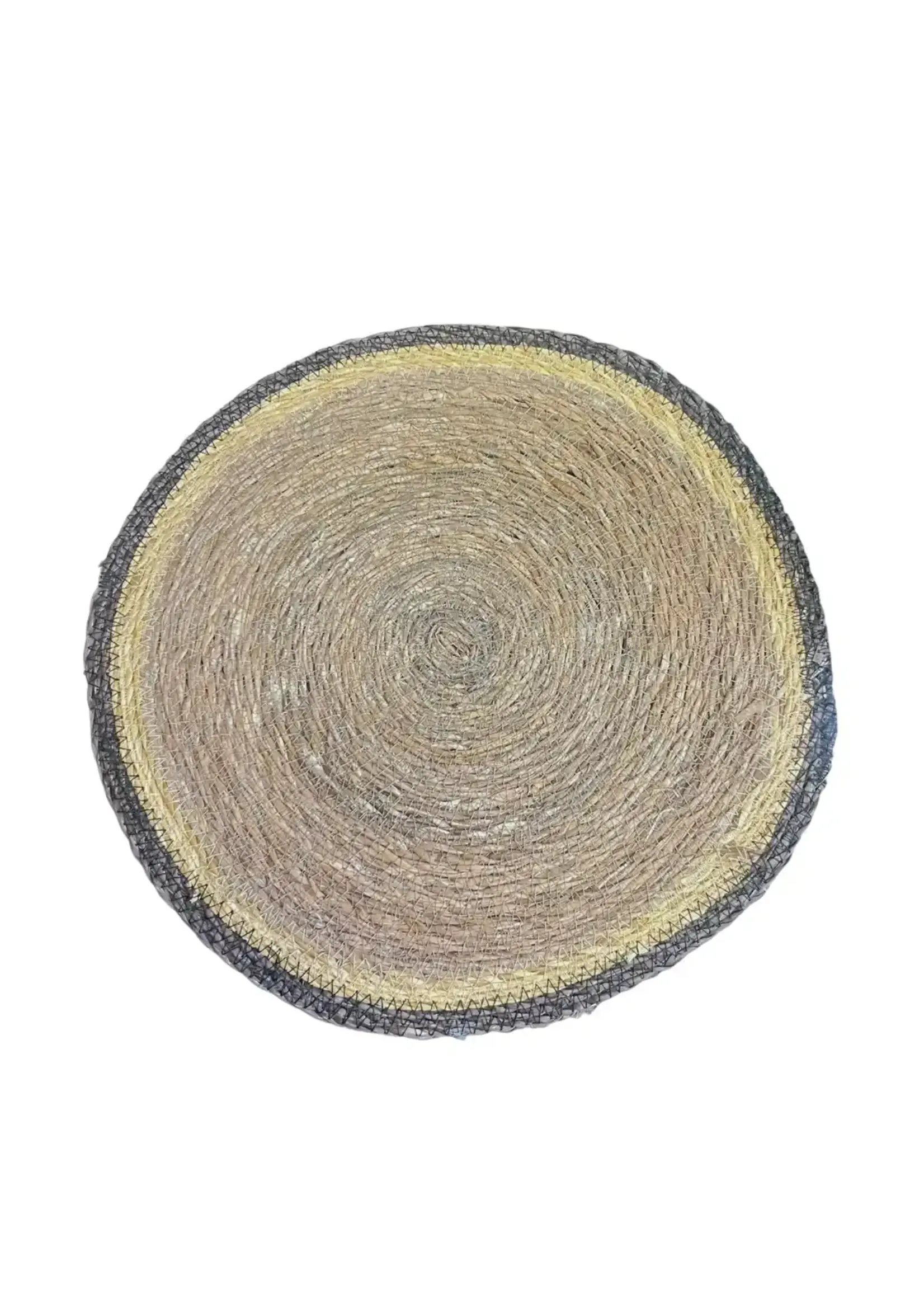SEAGRASS ROUND TRI-COLOR PLACEMAT - 14.57" DIA