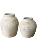 CERAMIC POT ROME WHITE 10” dia