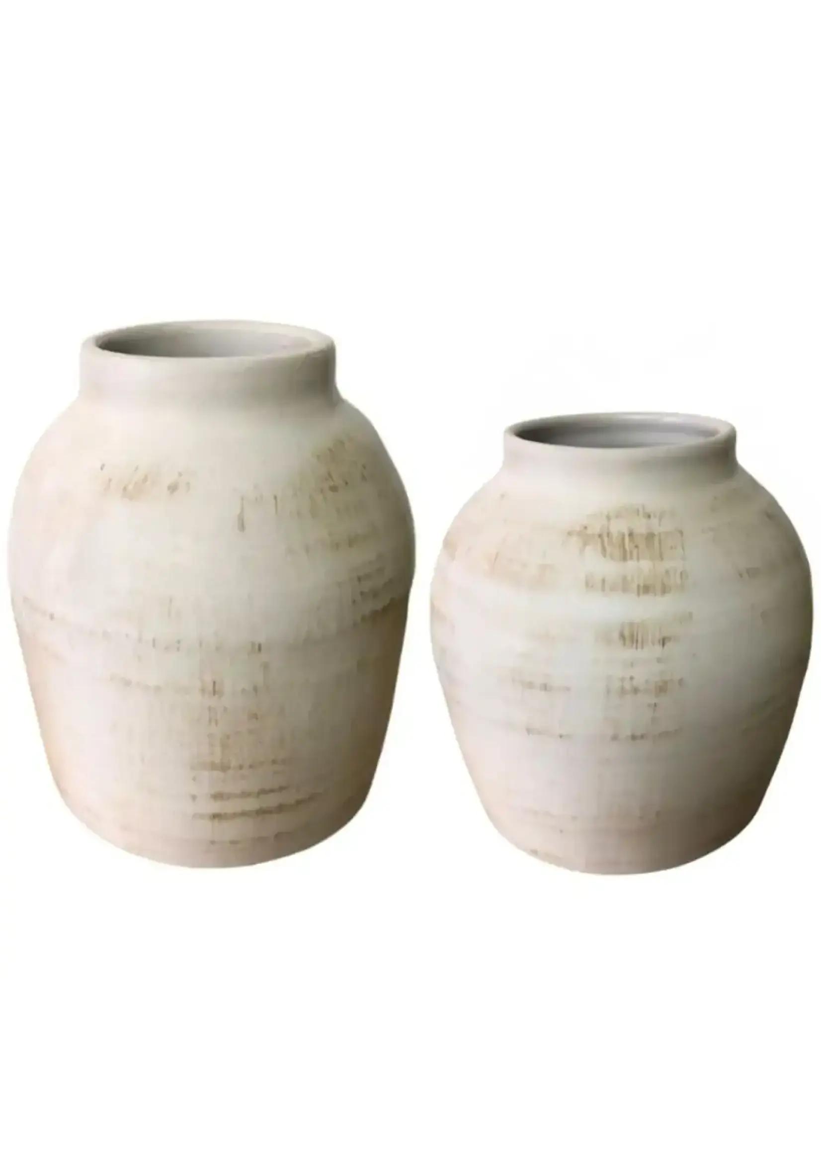 CERAMIC POT ROME WHITE 10” dia