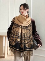 Designer Inspired Blanket Scarf w/ Tassels