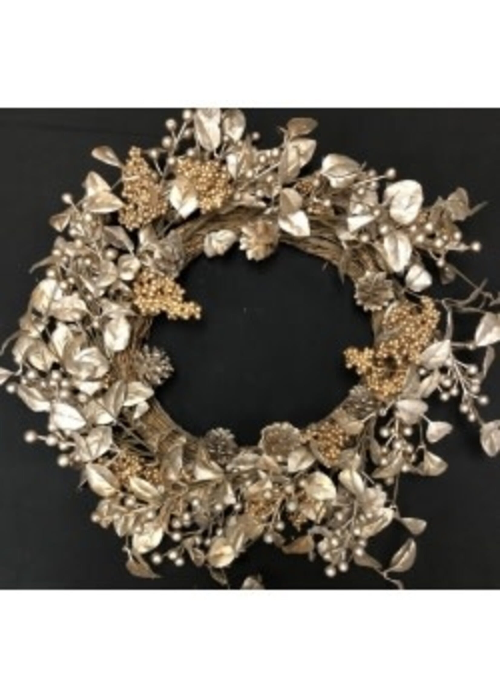 XMAS WREATH GOLDEN 18"