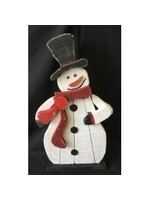 WOODEN SNOWMAN 13"
