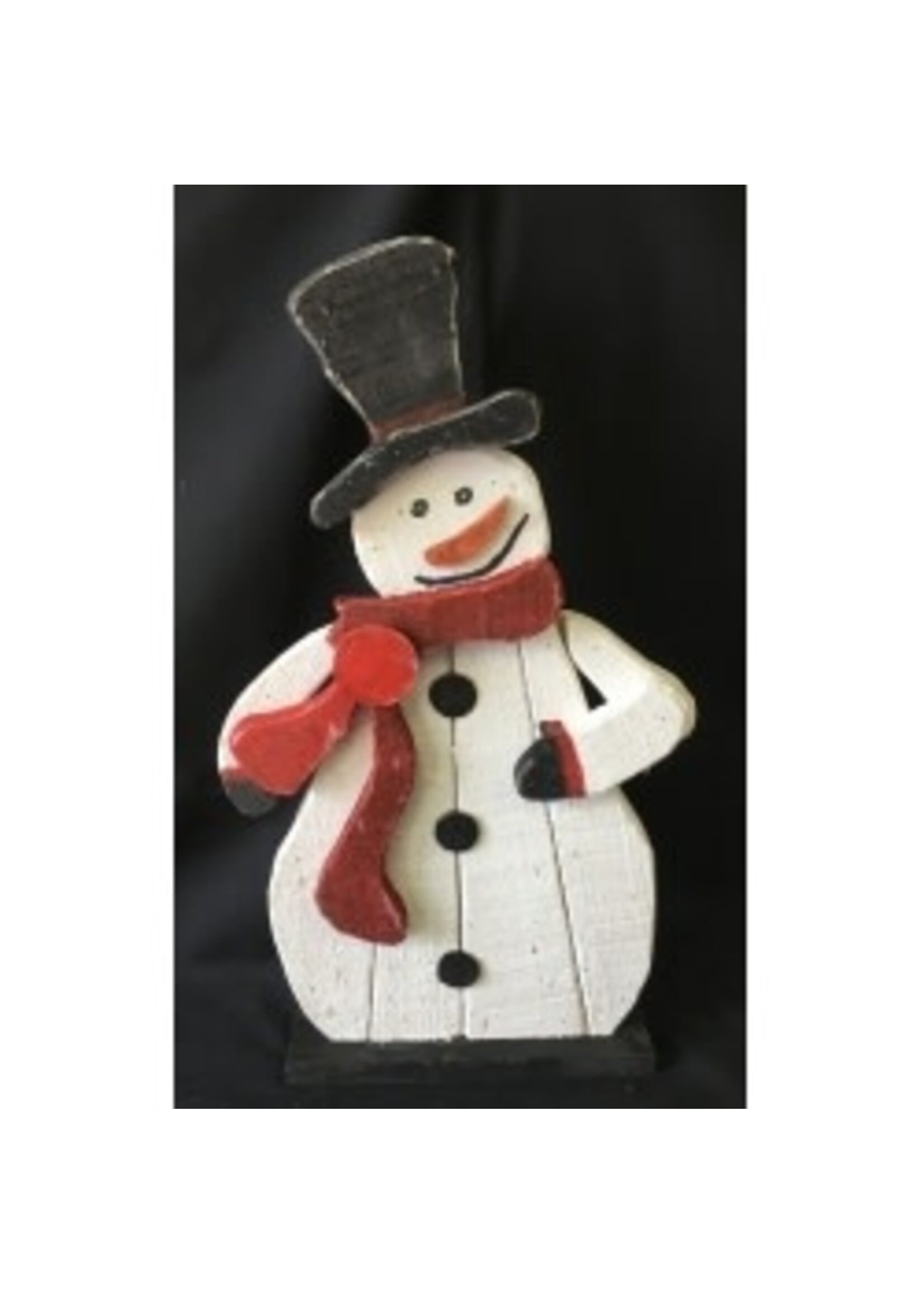 WOODEN SNOWMAN 13"
