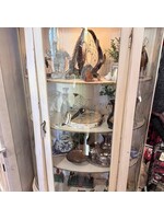 Antique Half Round curved Glass Curio Cabinet 61” x 42” (approx)
