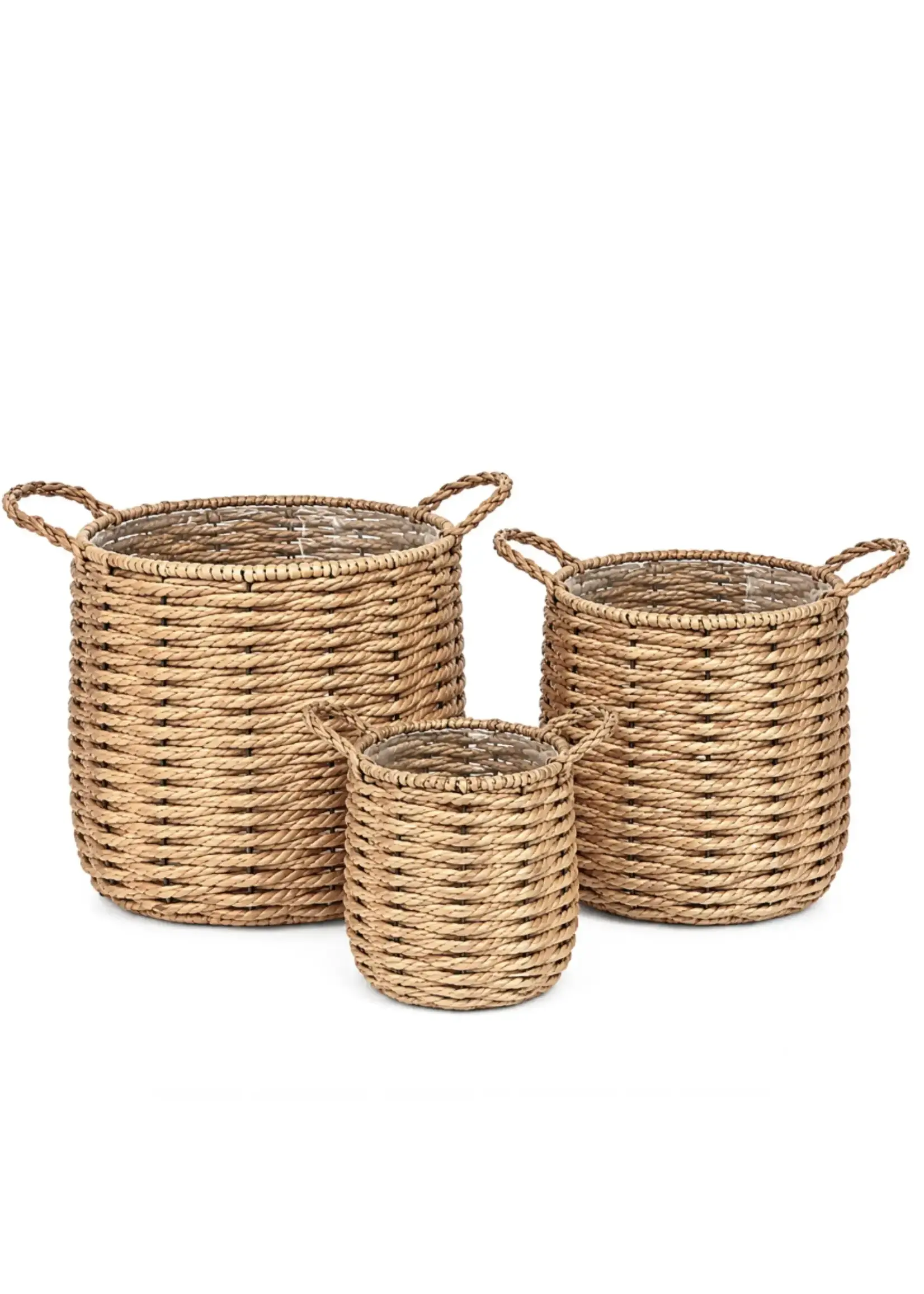 HAND WOVEN BASKET 9.2” x 10”