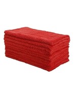 GST 16"x16" High Pile Microfiber RED Fur Edgeless 450 GSM