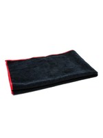 GST 16"x24" black w/red trim MF elite towel 380 GSM