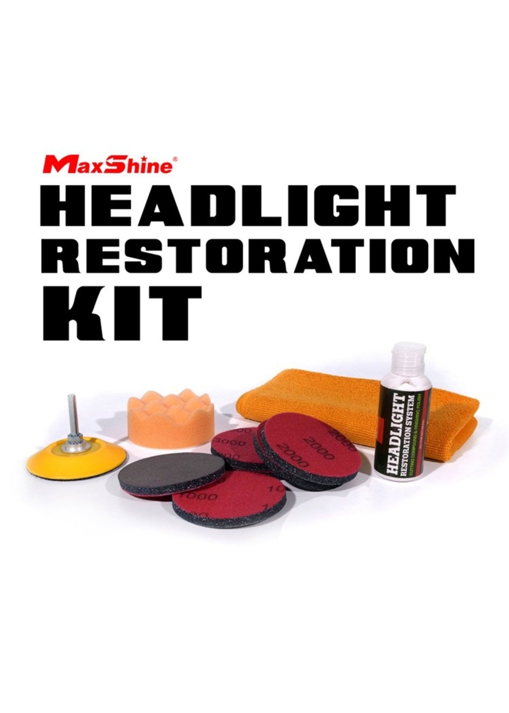 MaxShine Headlight Restoration Kit