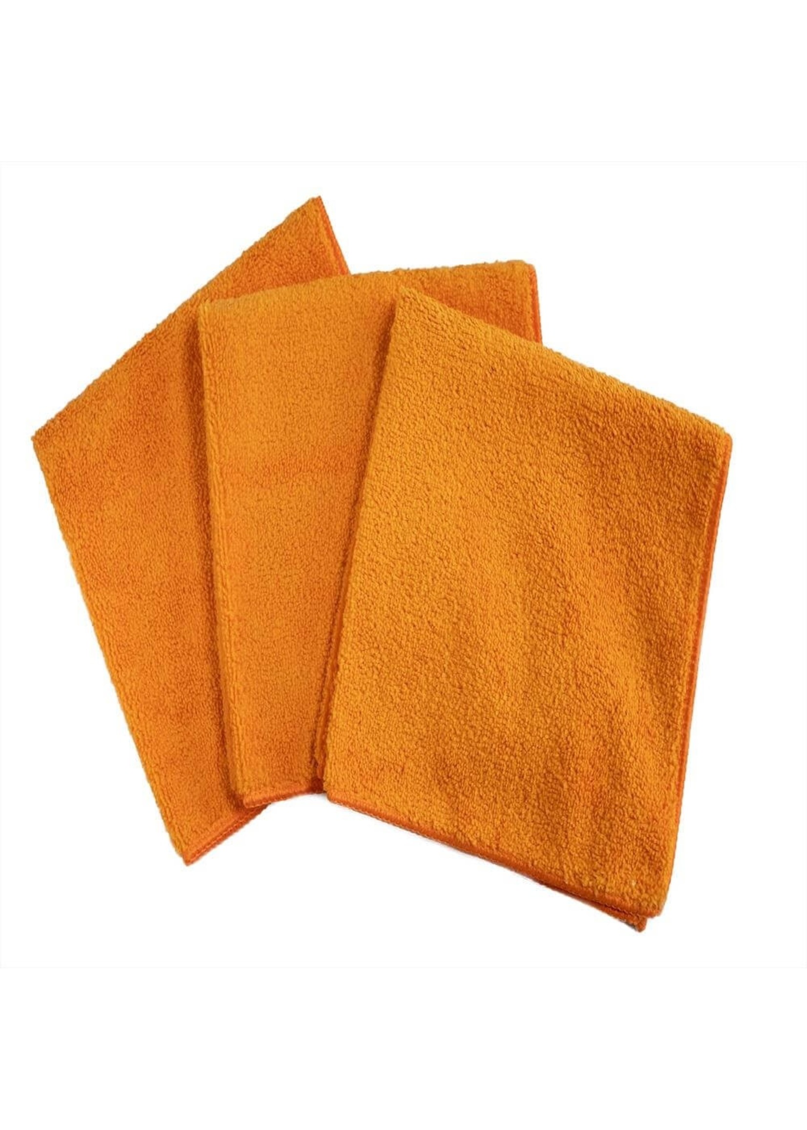 GST 16" x 16" Orange Microfiber towel