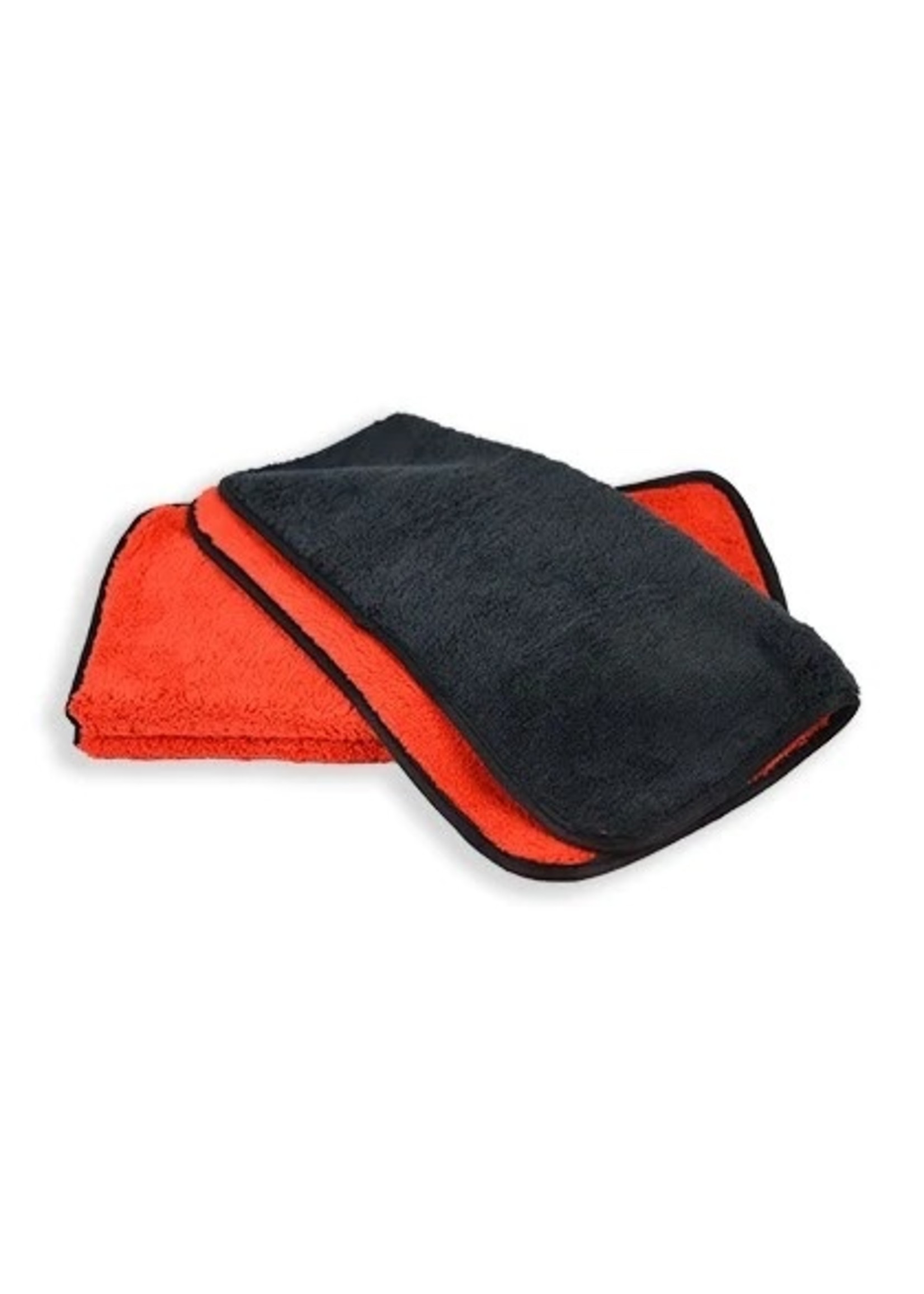 GST 16" x 16" Black & Red Microfiber Dual-Faced Towel