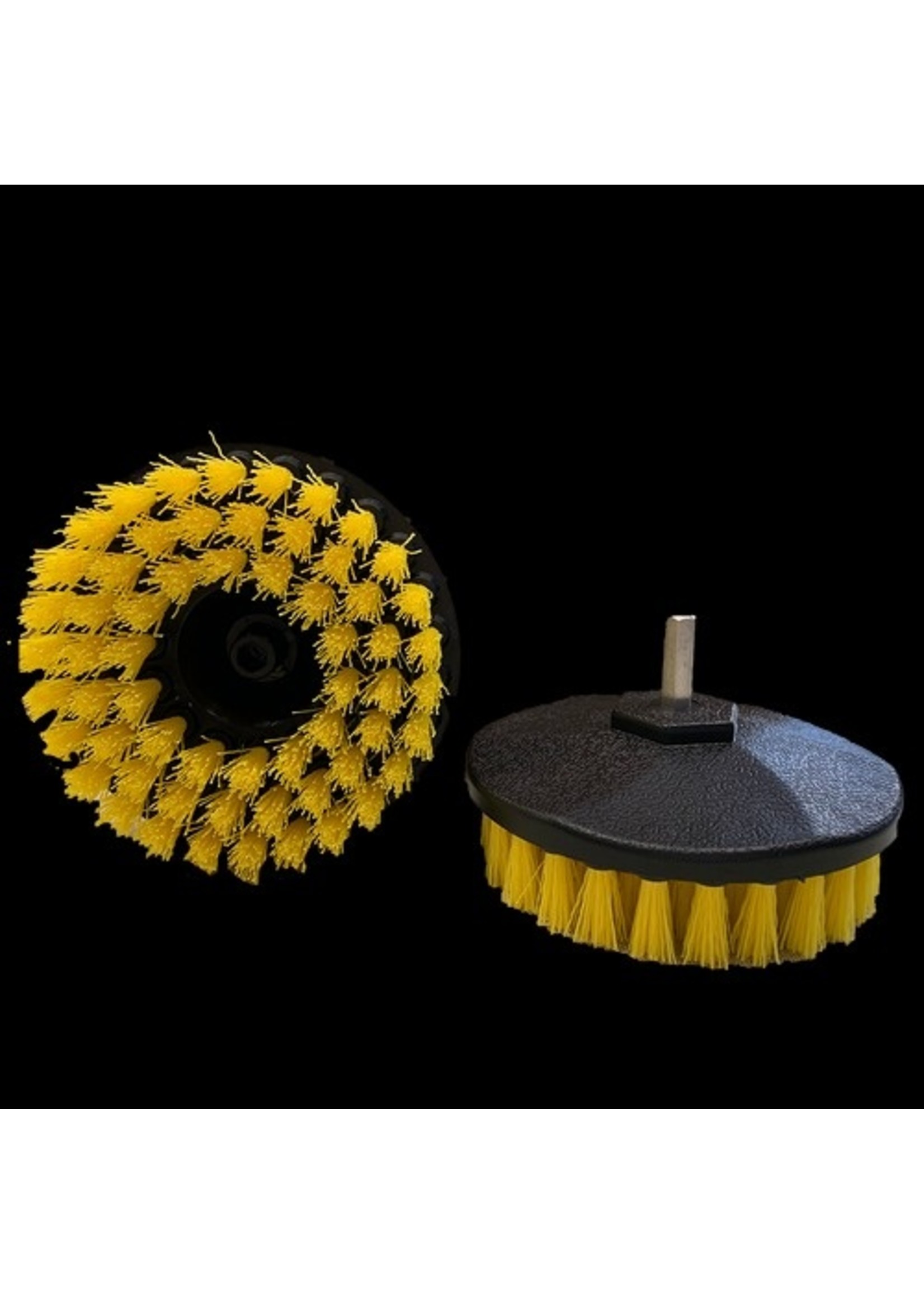 Detailer Stop 5" Round Brush Drill Attachment Yellow