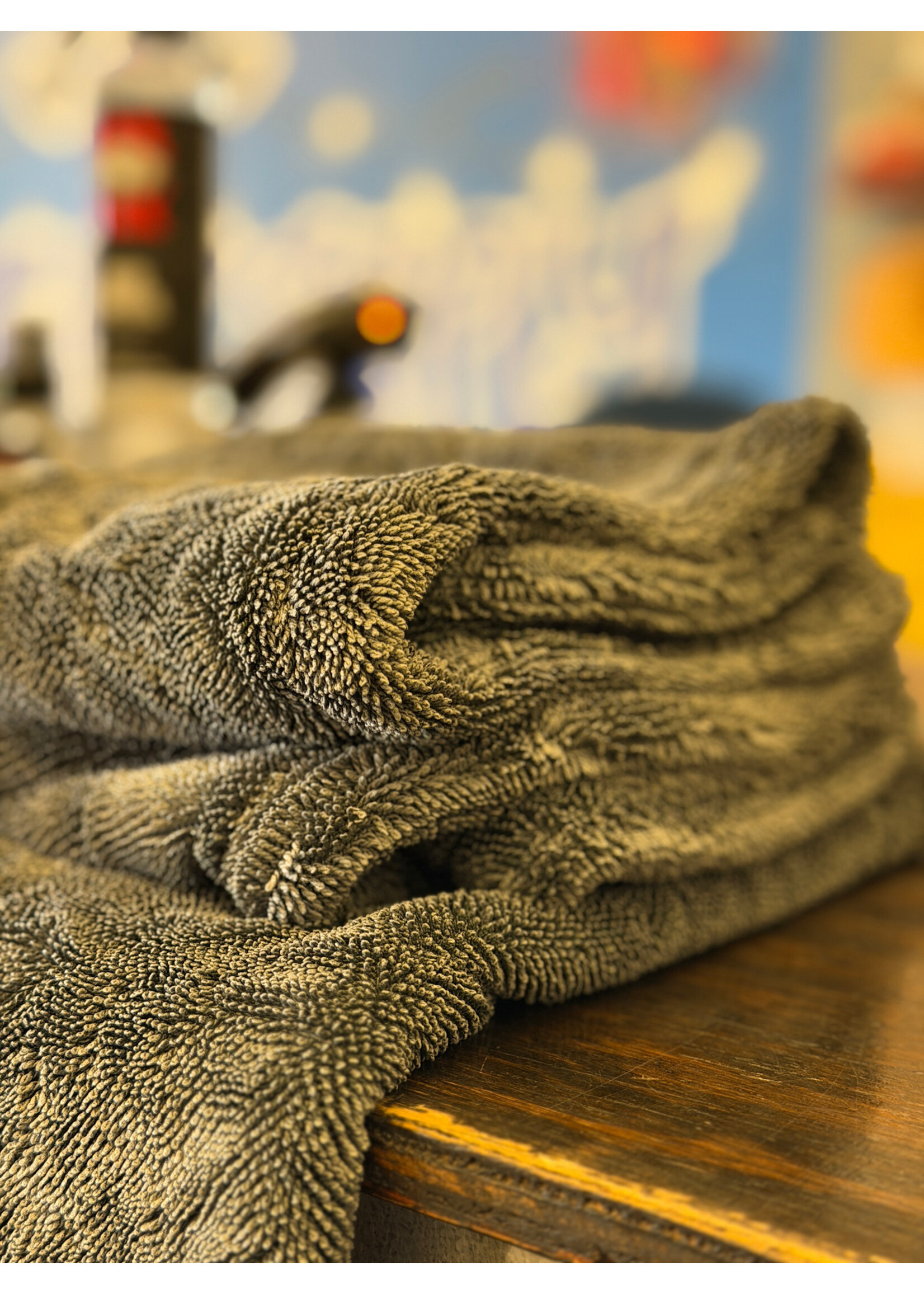 E*  Drying Towel Gray Twisted Loop 24” X 36”