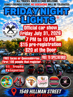 FNL Car show entry fee