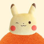 Pokemon Face Cushion Electric Wink Pikachu 18"