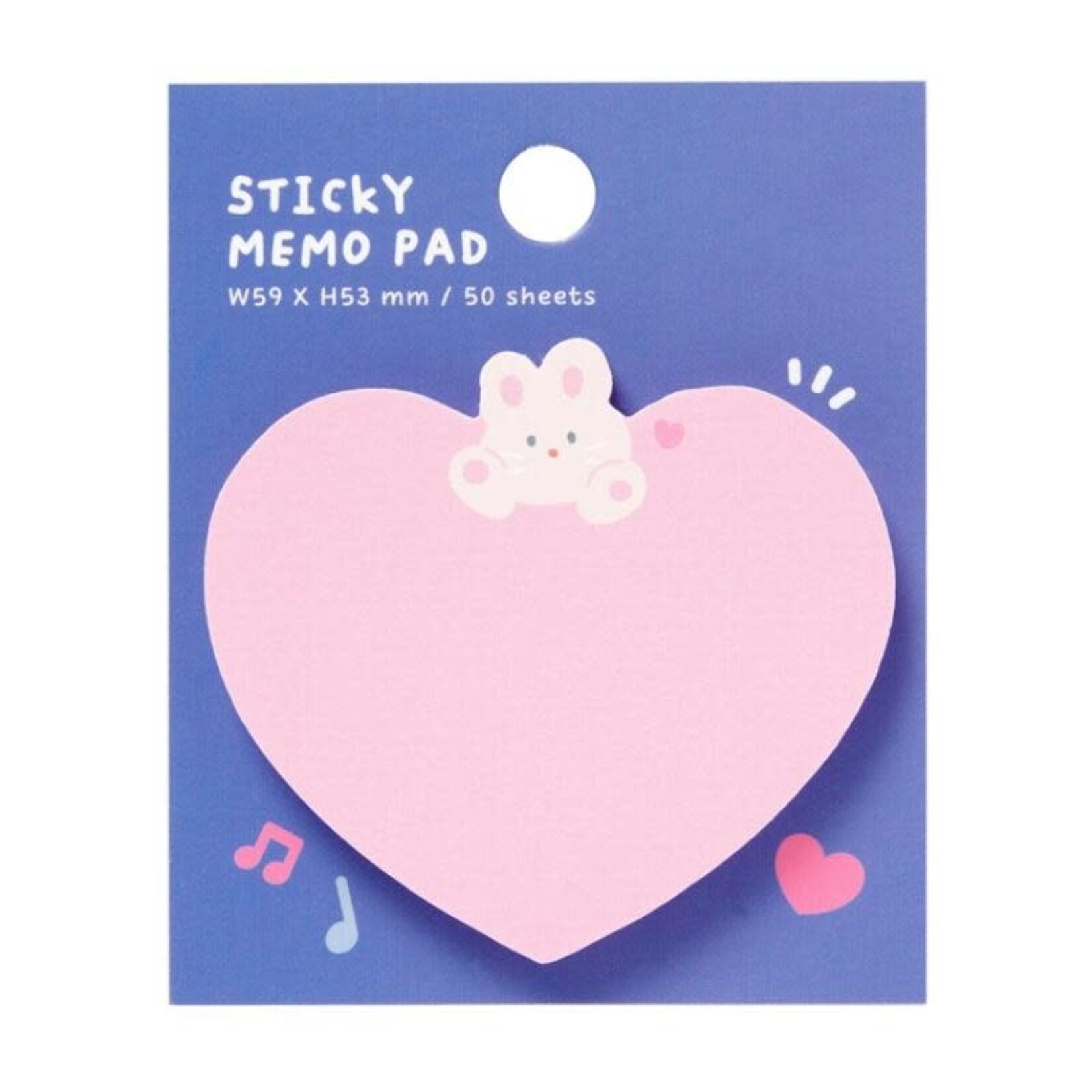 Artbox Sticky Notes Rabbit Heart Domsong