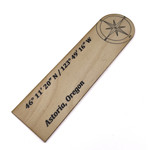 Astoria Coordinates Wooden Bookmark
