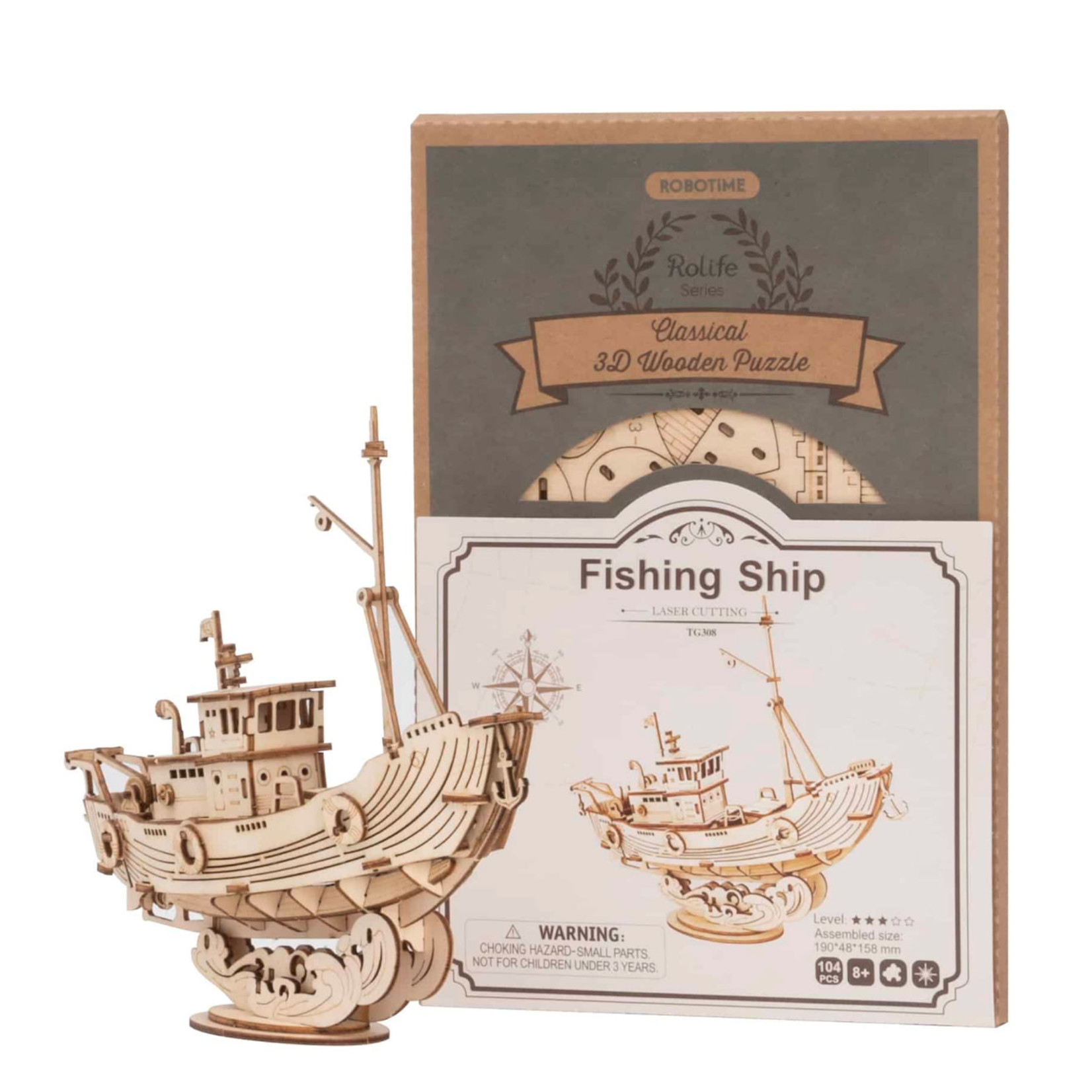 Fishing Ship - 3D Wood Puzzle