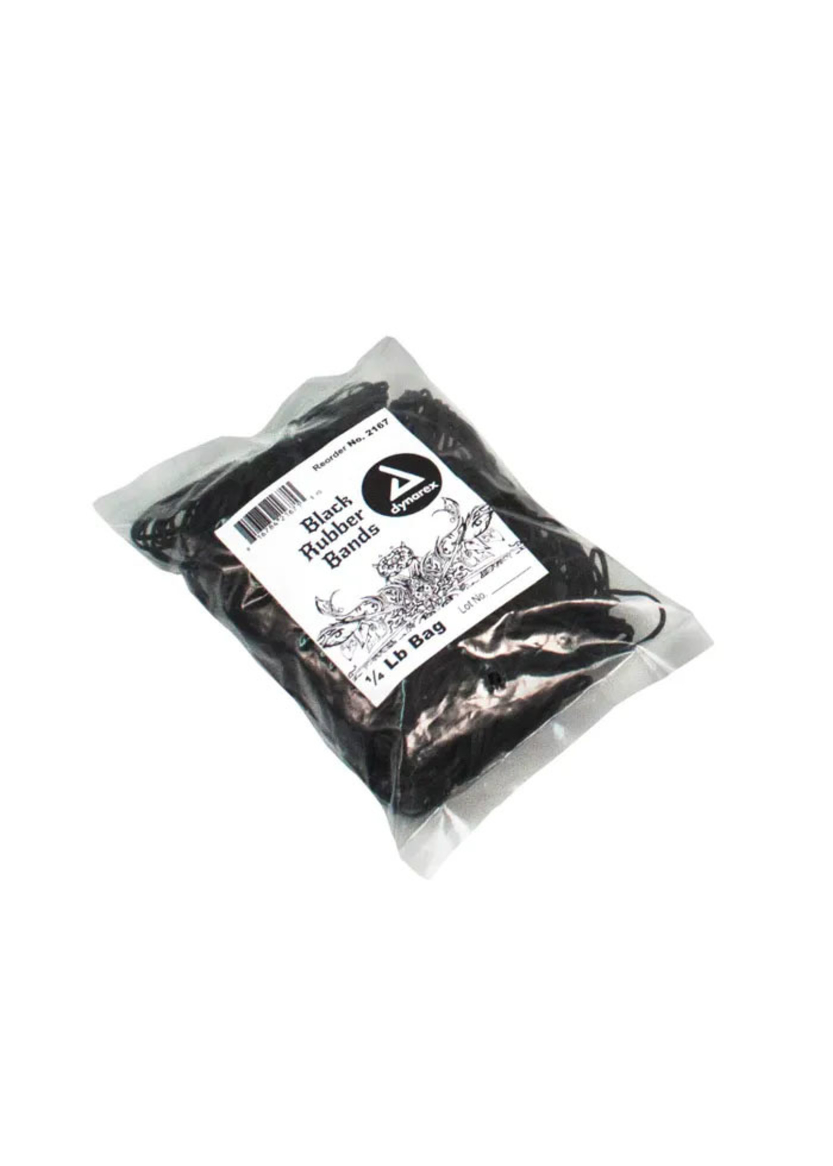 Dynarex Black Rubber Bands 0.25 lb. Bag