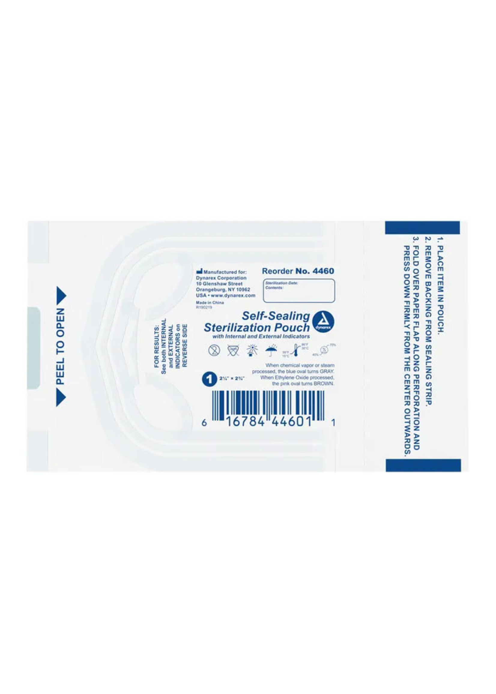 Dynarex Sterilization Pouches 2.25" x 2.75" box of 200