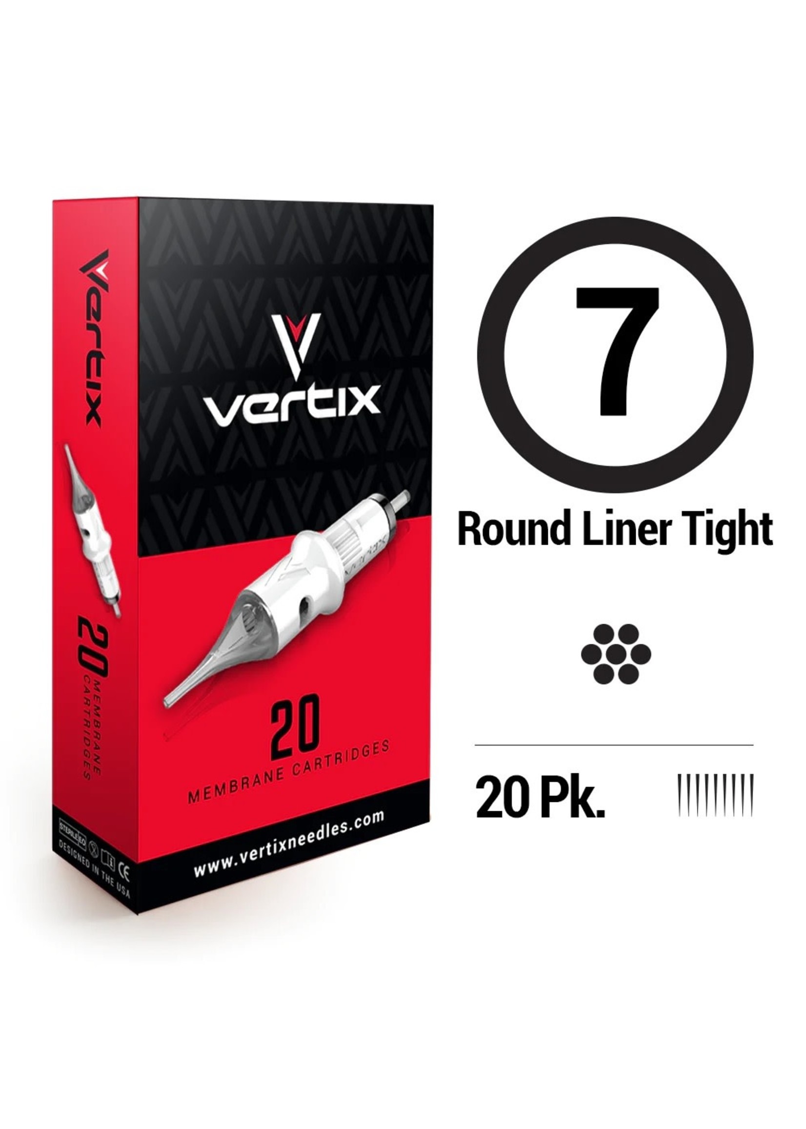 Darklab Vertix 7 Round liner Tight Box of 20