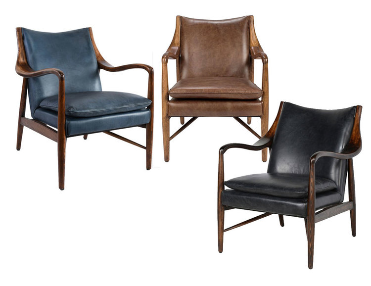 KIARA LEATHER CLUB CHAIR