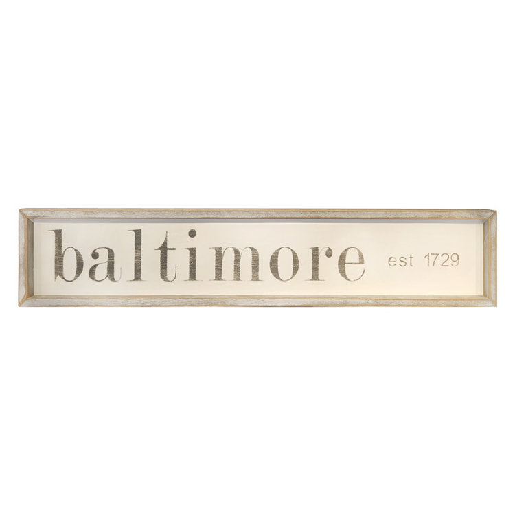 BALTIMORE EST. WOOD SIGN